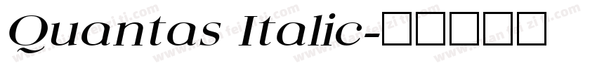 Quantas Italic字体转换